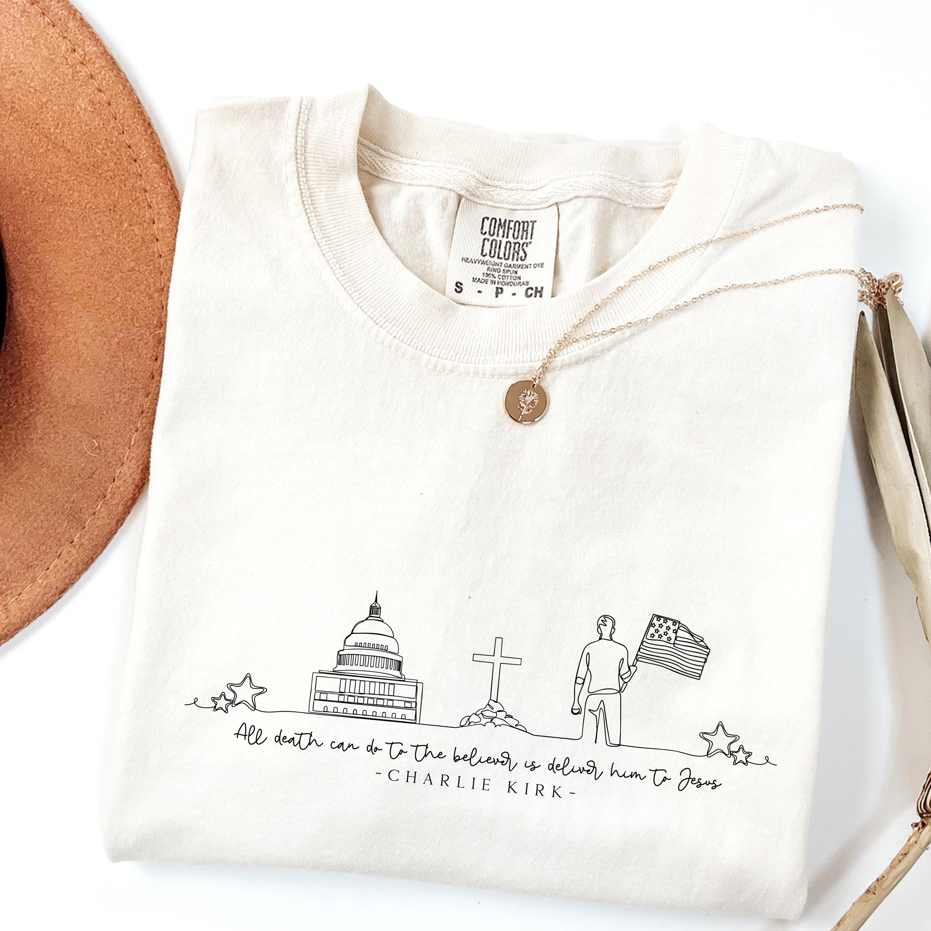 Charlie Kirk Christian Shirt, All Deaths Are Due Quote Tee, Faith T-Shirt, A True Patriot Charlie Kirk Shirt, Christian Merch Jesus Shirt